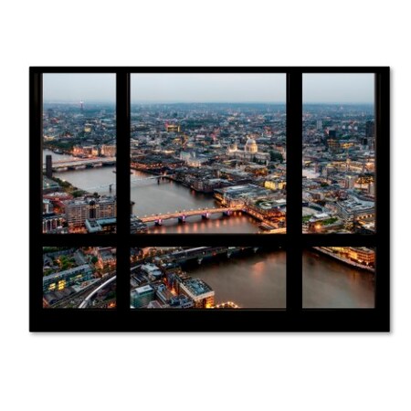 Philippe Hugonnard 'Window View London At Dusk 2' Canvas Art,35x47